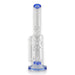 16" Straight Shooter Water Pipe with Screw Percolators - Blue Glass Bong Super Supplys Inc