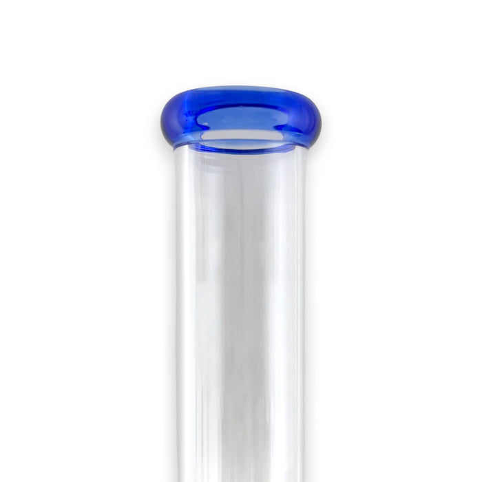 16" Straight Shooter Water Pipe with Screw Percolators - Blue Glass Bong Super Supplys Inc