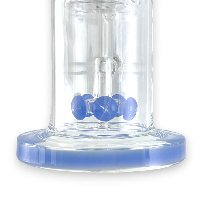 16" Straight Shooter Water Pipe with Screw Percolators - Celeste Glass Bong Super Supplys Inc