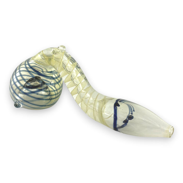 4" Spiral Sherlock Glass Pipe-2CT Glass Pipe Super Supplys Inc