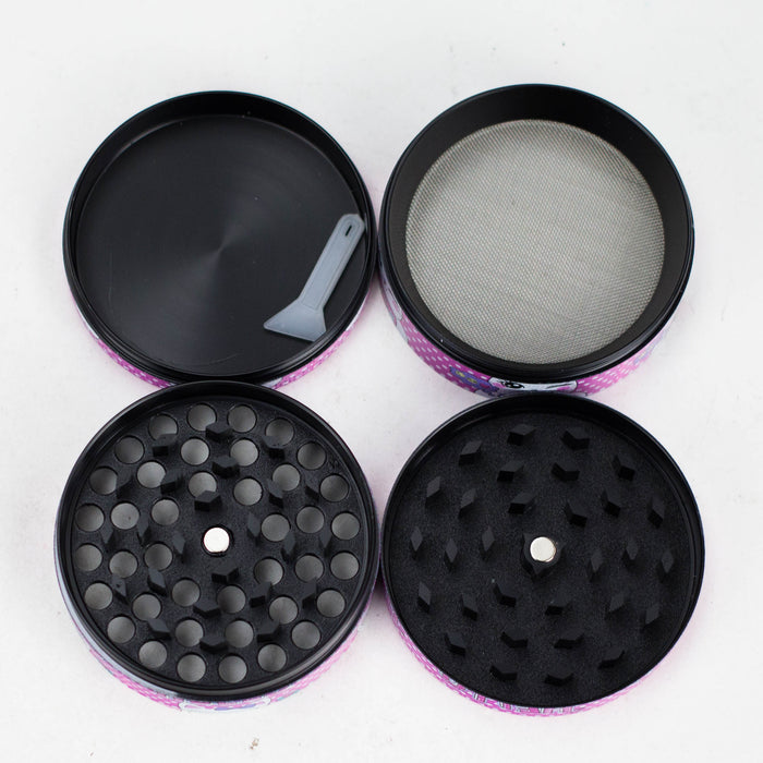 2.5" 4-Layer Kitty Design Metal Herb Grinder (Box of 6)