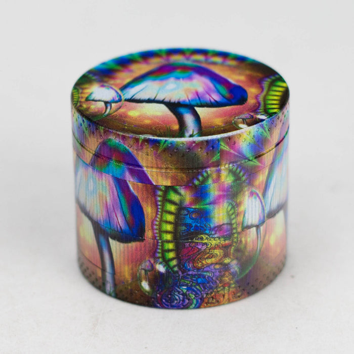 1.5" Mushroom Design Metal Grinder 4 Layers Box of 12