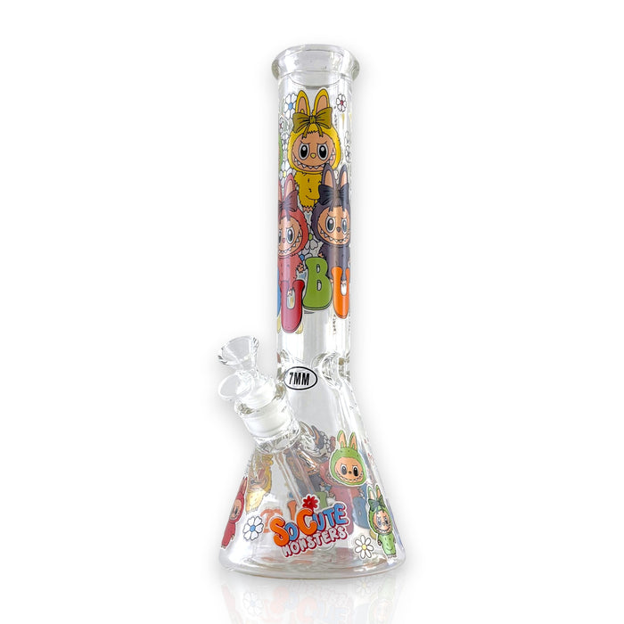 14" 7MM “Cute Monster Crew” Heavy-Duty Beaker Water Pipe