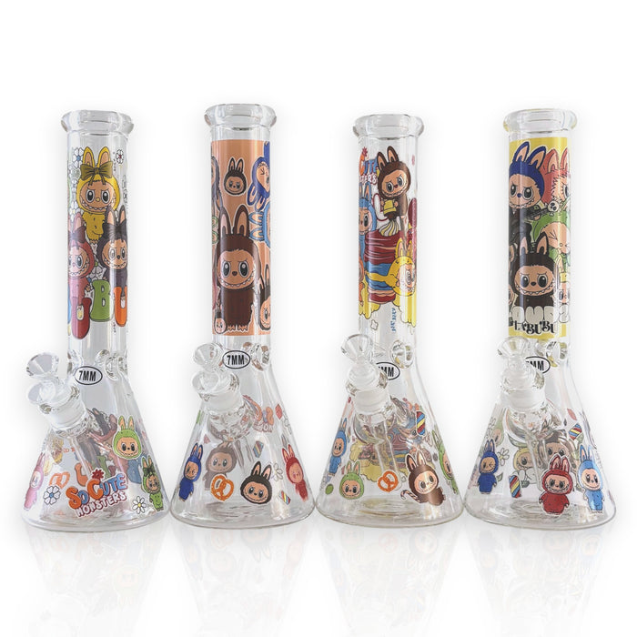 14" 7MM “Cute Monster Crew” Heavy-Duty Beaker Water Pipe