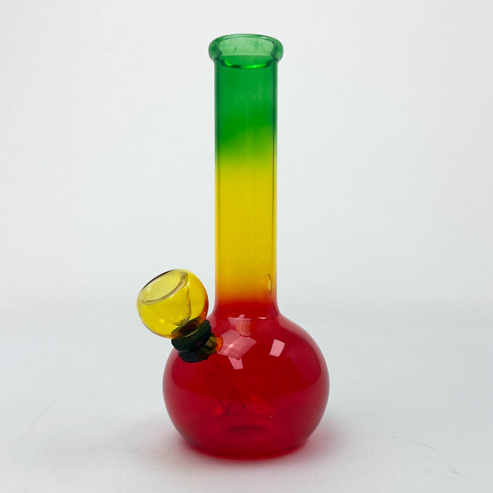 7" Rasta Round Glass Pipe with Carb Hole Glass Bong RMG WHOLESALE
