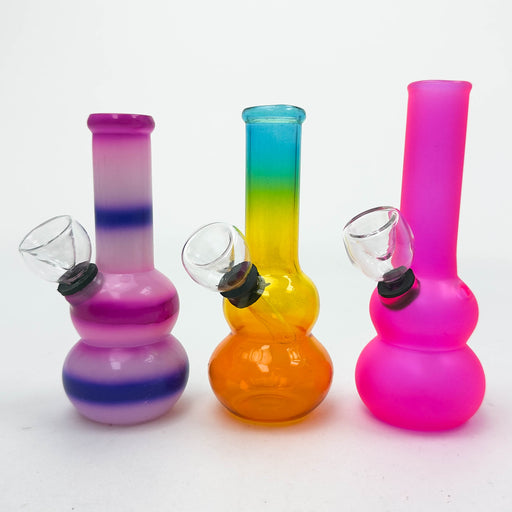 5" Assorted Glass Water Bong with Carb Hole Glass Bong RMG WHOLESALE