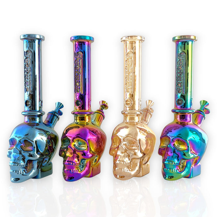 Fortune | 14" Electroplated 7MM Skull Bong