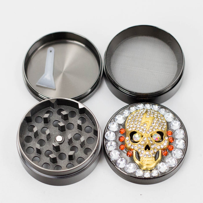 Genie | 4-Part 50mm 3D Grinder with Cubic Zirconia – Box of 6 [GR50]