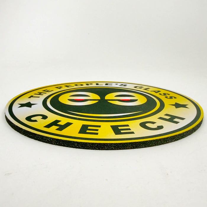 Cheech | 8" Golden Colour Round Dab Mat Tray Smoking Cat Distribution