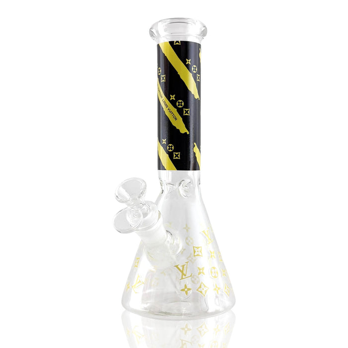10" LuxePrint Beaker Bong Collection – 4mm Thick Glass Glass Bong Super Supplys Inc Design C