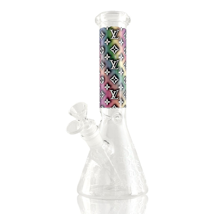 10" LuxePrint Beaker Bong Collection – 4mm Thick Glass Glass Bong Super Supplys Inc Design D