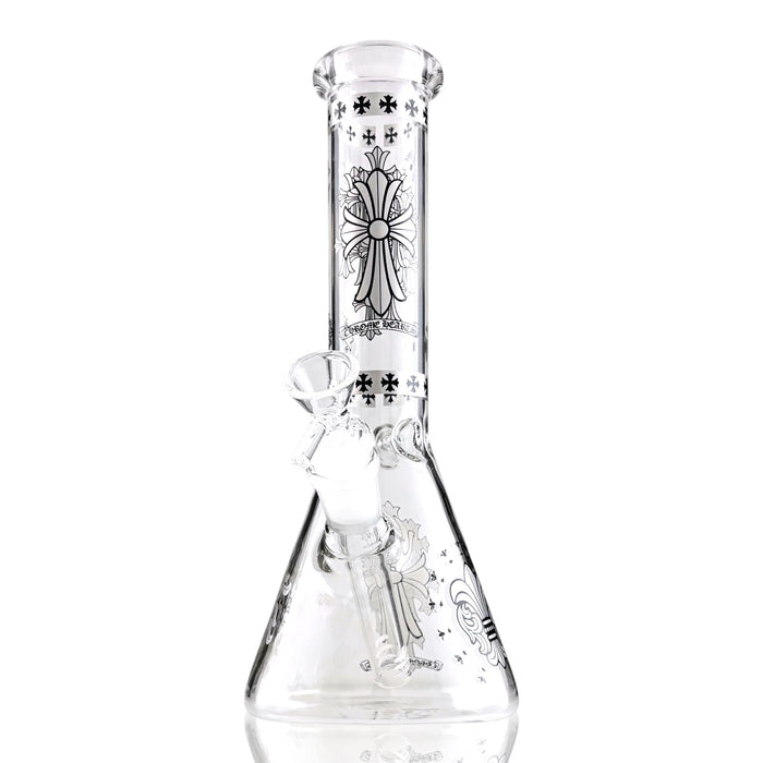 10" Gothic Cross Beaker Bong Series – 4mm Thick Glass