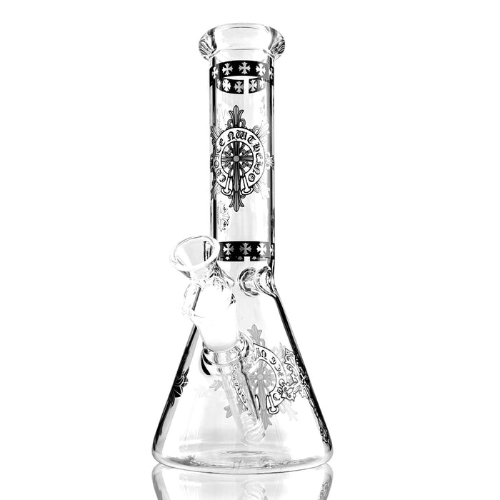 10" Gothic Cross Beaker Bong Series – 4mm Thick Glass