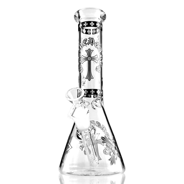 10" Gothic Cross Beaker Bong Series – 4mm Thick Glass