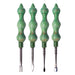 Assorted Design Green Swirly Dabbing Stick With Paddle Scooper - Set-4 Cap · Dabber · Insert · Clip · Nail Maple Craft Inc