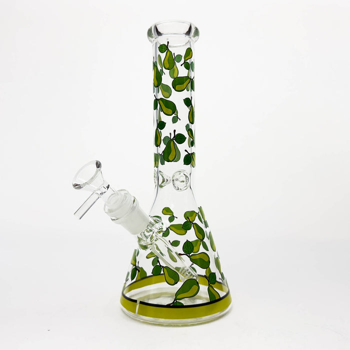 10" Glass Beaker Bong with Apple Design [FT08] Glass Bong LEHIGH WHOLESALE