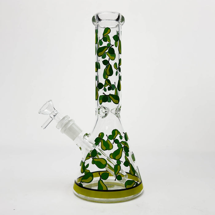 10" Glass Beaker Bong with Apple Design [FT08] Glass Bong LEHIGH WHOLESALE