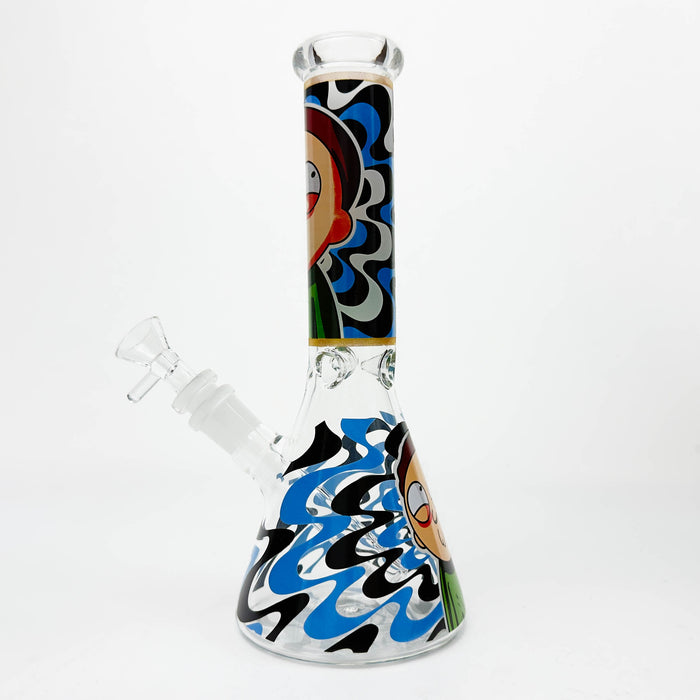 10" Glass Beaker Bong with R&M Design [FT09] Glass Bong LEHIGH WHOLESALE