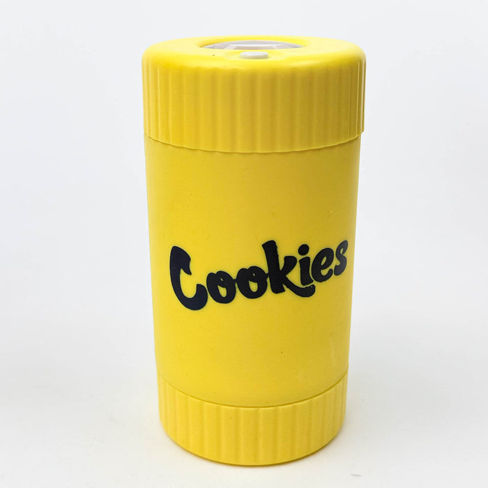 COOKIE | 4 IN 1 UTILITY JAR WITH GRINDER AND ONE HITTER Herb Saver Grinder LEHIGH WHOLESALE