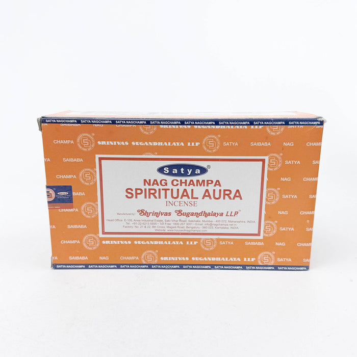 SATYA | Nag Champa Incense 15g Box of 12 Incense LEHIGH WHOLESALE SPIRITUAL AURA