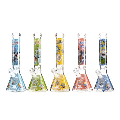 Honeycomb Spectrum Beaker – 14" Thick 7mm Color Series Bong Glass Bong Super Supplys Inc