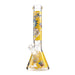 Honeycomb Spectrum Beaker – 14" Thick 7mm Color Series Bong Glass Bong Super Supplys Inc Yellow