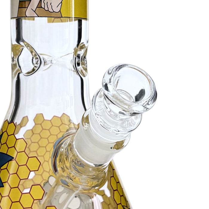 Honeycomb Spectrum Beaker – 14" Thick 7mm Color Series Bong Glass Bong Super Supplys Inc