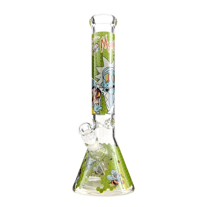 Honeycomb Spectrum Beaker – 14" Thick 7mm Color Series Bong Glass Bong Super Supplys Inc Green