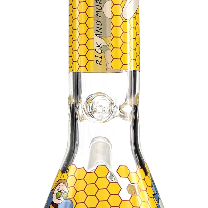 Honeycomb Spectrum Beaker – 14" Thick 7mm Color Series Bong Glass Bong Super Supplys Inc