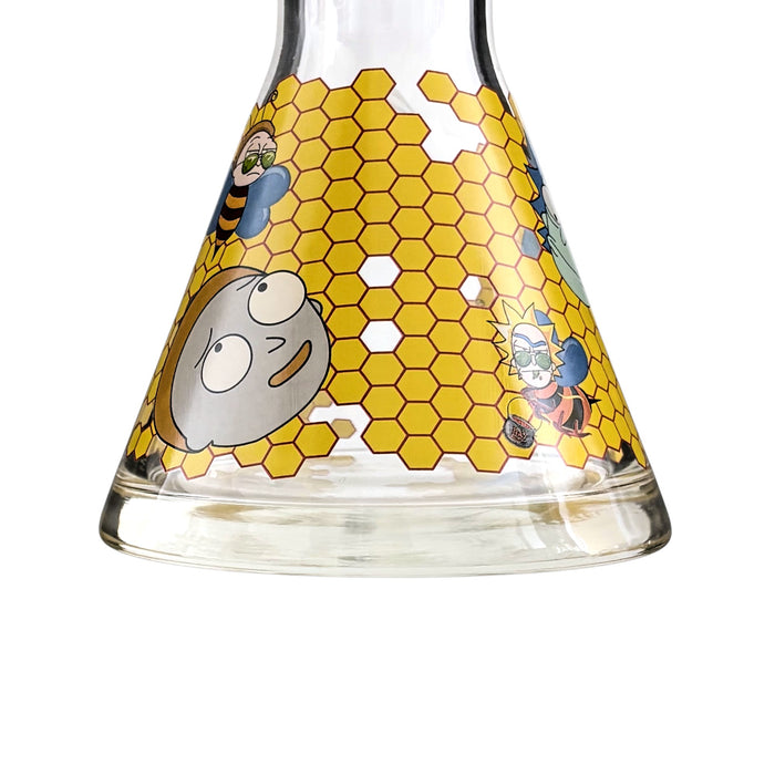 Honeycomb Spectrum Beaker – 14" Thick 7mm Color Series Bong Glass Bong Super Supplys Inc