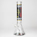 14" BM Design Glass Bong – 7mm Thick Heavy Duty Beaker Water Pipe Glass Bong 777 Smoke Design B