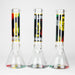 14" BM Design Glass Bong – 7mm Thick Heavy Duty Beaker Water Pipe Glass Bong 777 Smoke