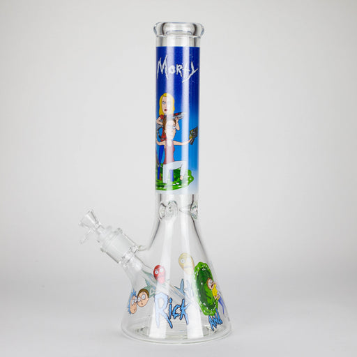 14" 7mm RM Glass Bong – Heavy Duty Beaker Water Pipe [FTLL06] Glass Bong LEHIGH WHOLESALE Family Gun