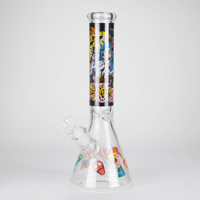 14" 7mm RM Glass Bong – Heavy Duty Beaker Water Pipe [FTLL06] Glass Bong LEHIGH WHOLESALE Dragon