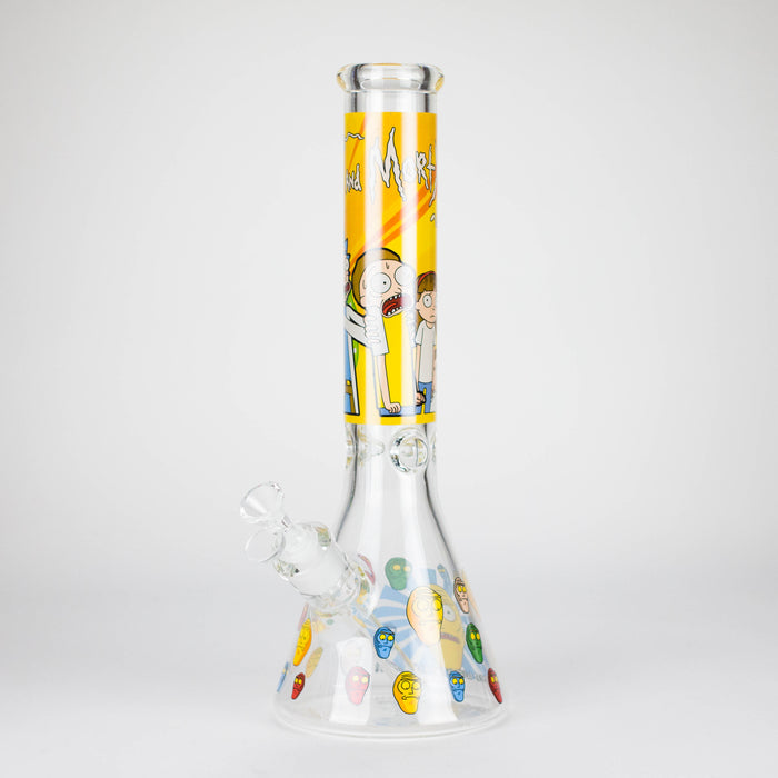 14" 7mm RM Glass Bong – Heavy Duty Beaker Water Pipe [FTLL06] Glass Bong LEHIGH WHOLESALE Scared