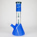 14" 7mm 420 Double Perc Fancy Glass Water Bong [FT1157AST] Glass Bong LEHIGH WHOLESALE