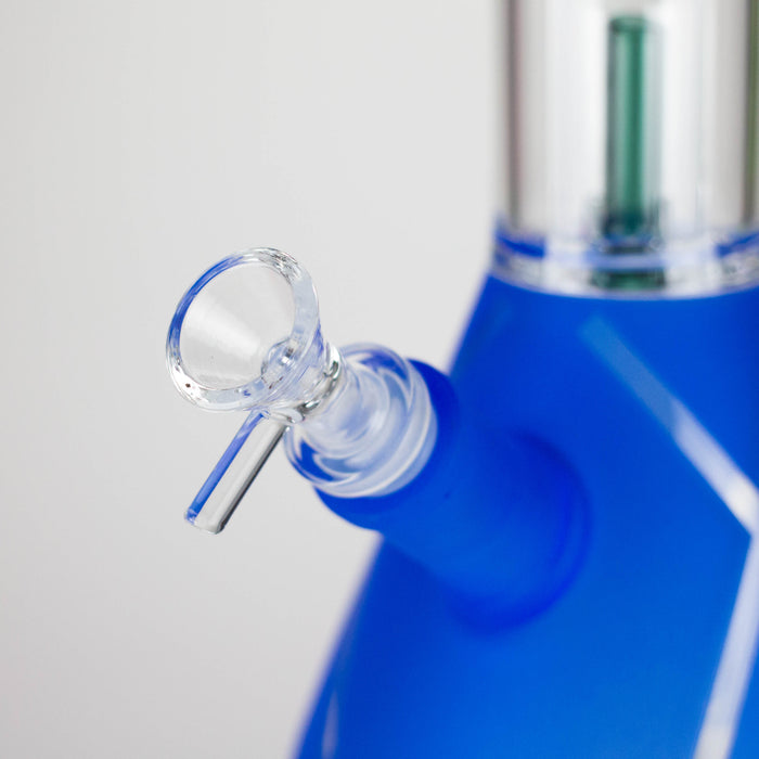 14" 7mm 420 Double Perc Fancy Glass Water Bong [FT1157AST] Glass Bong LEHIGH WHOLESALE