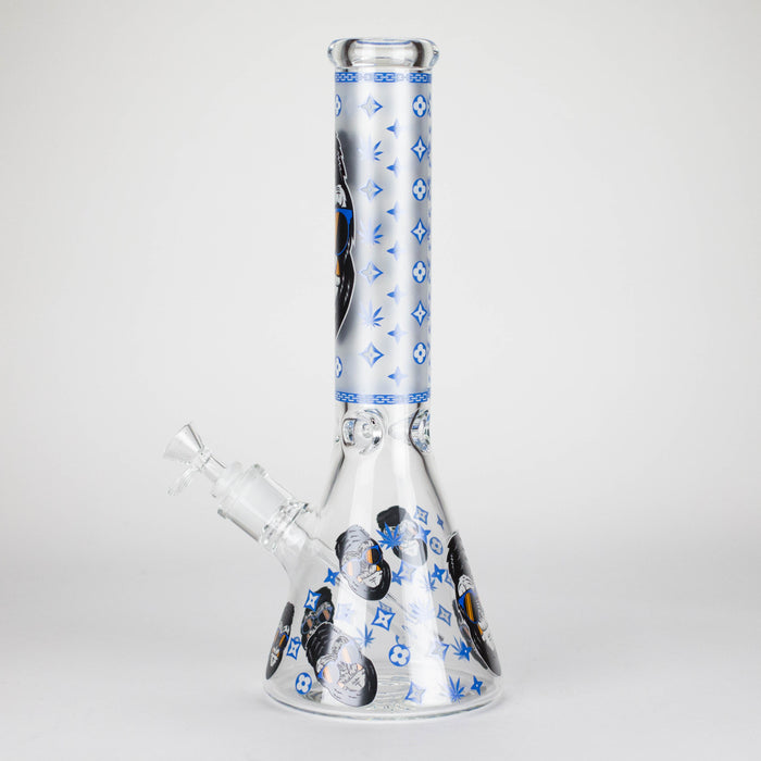 14" 7mm Gorilla Designs Glow In The Dark Beaker Bong – In the Box [FT1892ATS] Glass Bong LEHIGH WHOLESALE
