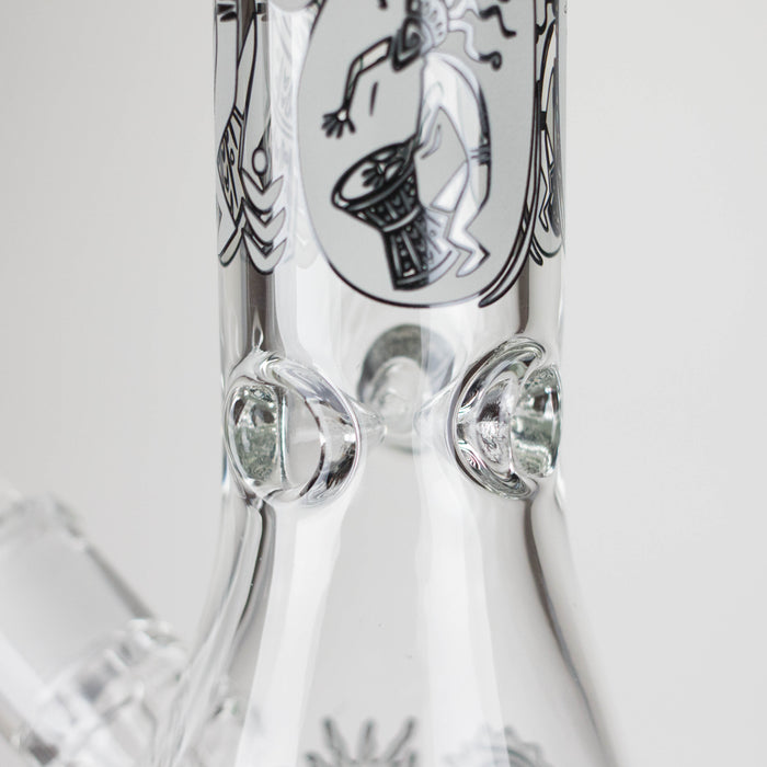 14" 7mm Thick Glass Water Bong – Glow in the Dark Beaker Bong Glass Bong LEHIGH WHOLESALE