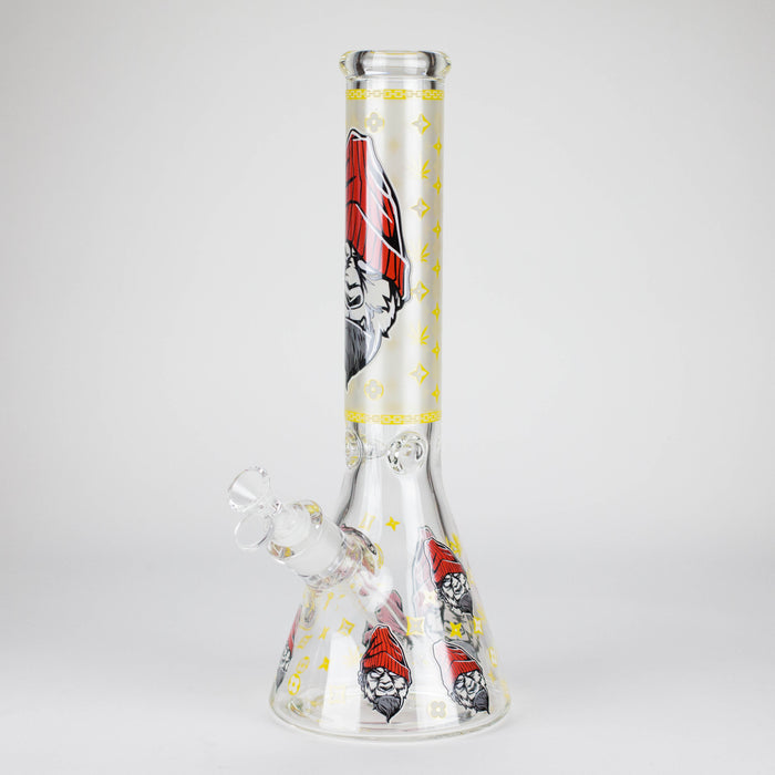 14" 7mm Gorilla Designs Glow In The Dark Beaker Bong – In the Box [FT1892ATS] Glass Bong LEHIGH WHOLESALE Yellow