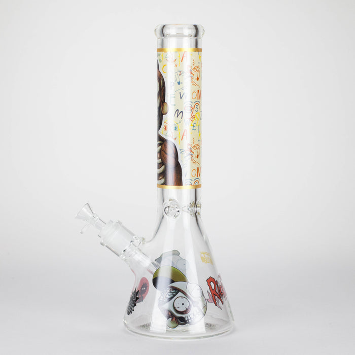 14" 7mm RM Skull Glass Bong – Heavy Duty Beaker Water Pipe [FTLL08] Glass Bong LEHIGH WHOLESALE