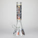 14" 7mm RM Skull Glass Bong – Heavy Duty Beaker Water Pipe [FTLL08] Glass Bong LEHIGH WHOLESALE Black