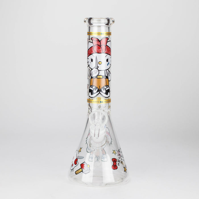 10" Wild Kitty Design Glass Beaker Bong Glass Bong 777 Smoke