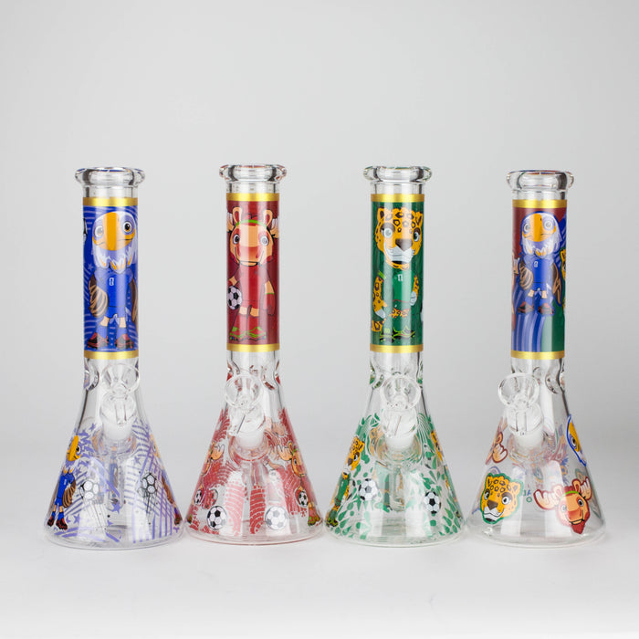 10" soccer world cup Design Glass Beaker Bong Glass Bong 777 Smoke