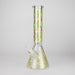 14" Beehive Design 7mm Thick Heavy Duty Glass Beaker Bong Glass Bong 777 Smoke Green