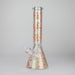 14" Beehive Design 7mm Thick Heavy Duty Glass Beaker Bong Glass Bong 777 Smoke Pink