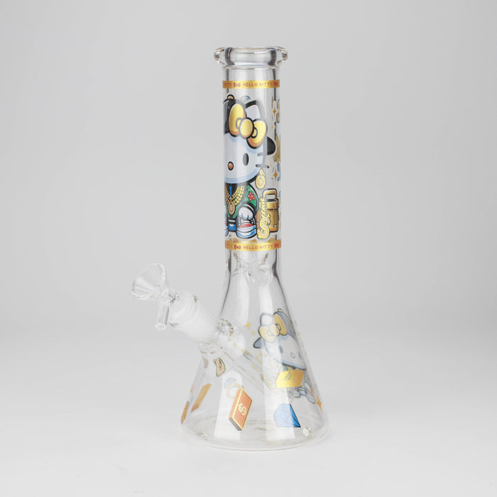 10" Wild Kitty Design Glass Beaker Bong Glass Bong 777 Smoke Design4