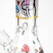 14" Mushroom Skull Design 7mm Thick Heavy Duty Glass Beaker Bong - Glow in the Dark Glass Bong 777 Smoke