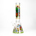 14" Mushroom Skull Design 7mm Thick Heavy Duty Glass Beaker Bong - Glow in the Dark Glass Bong 777 Smoke Design2
