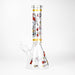 14" Wild Kitty Design 7mm Thick Heavy Duty Glass Beaker Bong - Glow in the Dark Glass Bong 777 Smoke